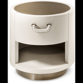 Trueliving Round Green White Side Console Table with Drawer H 34" x W 36" x D 12"